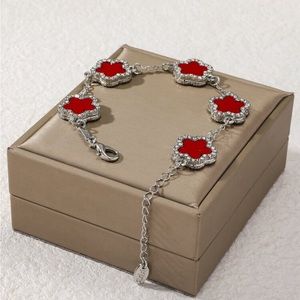 Red and silver bracelet